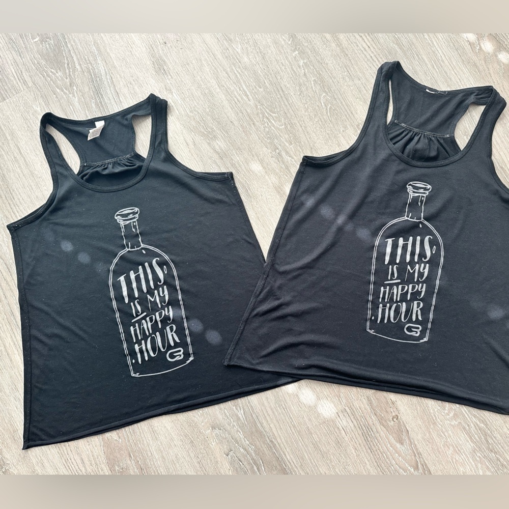 Cyclebar, set of 2, This Is My Happy Hour table, size Medium